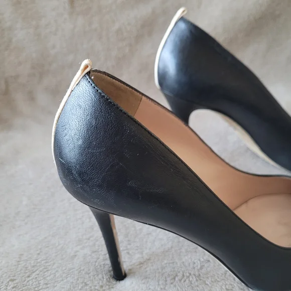 SJP by Sarah Jessica Parker black leather heels size 40 - Picture 7 of 16